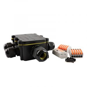Waterdichte 5-weg kabelkoppeling, met Wago plug binnenin, IP68