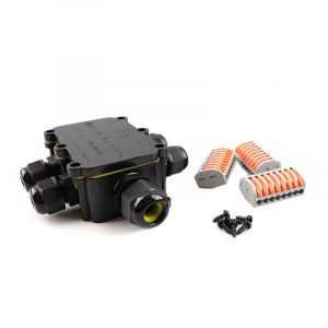 Waterdichte 6-weg kabelkoppeling, met Wago plug binnenin, IP68