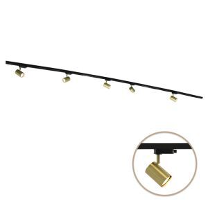 3M messing 1-fase railverlichting systeem + 5 Elena railspots