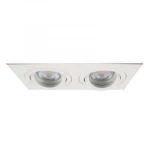 Witte dubbele inbouwspot Heido