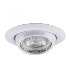 Witte inbouwspot Ando, kantelbaar