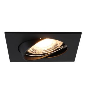 Aluminium inbouwspot zwart, Sabien