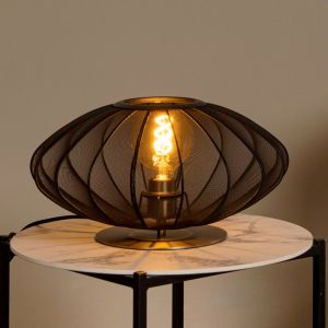 Zwarte tafellamp modern, Corina, met schakelaar