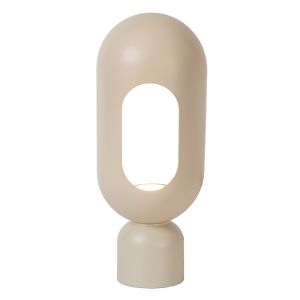 Taupe tafellamp modern, Barris, met schakelaar