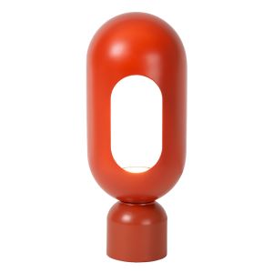 Oranje tafellamp modern, Barris, met schakelaar