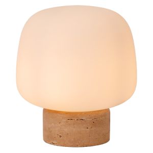 Witte tafellamp modern, Anston, met schakelaar
