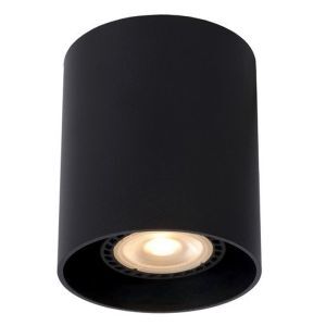 Moderne opbouwspot Raina rond, zwart