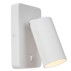 Witte wandspot modern, Clubs, met schakelaar