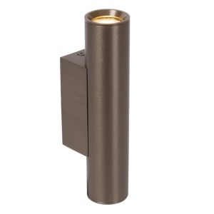 Roestkleurige up down wandlamp modern, Dupla