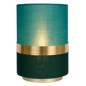 Groene retro tafellamp, Tusse, stof