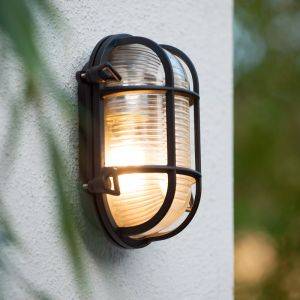 Zwarte buitenlamp Dudley, aluminium, IP65