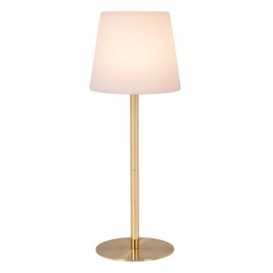 Gouden oplaadbare buiten tafellamp modern, Tyon, 2W, 2700K LED, IP65, met touchdimmer