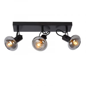 Zwarte moderne plafondspot, Madee, glas