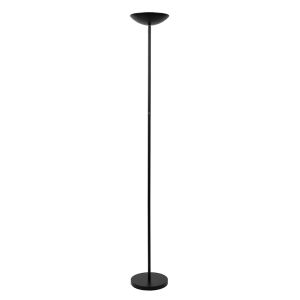 Zwarte staande leeslamp modern, Zenith, 20W, 3000K LED, met touchdimmer