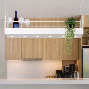Witte landelijke hanglamp, Miravelle, metaal