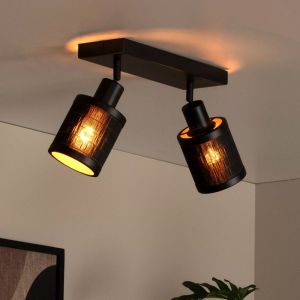Bamboe plafondlamp zwart, Tagalog