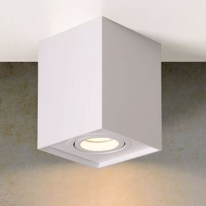 Witte plafondspot Tube, Vierkant