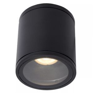 Zwarte plafondspot Aven, aluminium, IP65