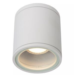 Witte plafondspot Aven, aluminium, IP65