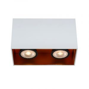 Witte plafondspot Bido, aluminium