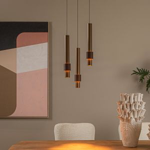 Bruine hanglamp modern, Margary, 4W, 2700K LED