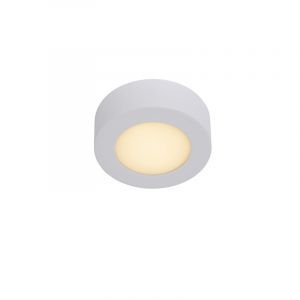Witte plafonniere Brice, aluminium, 8w geintegreerd warm wit LED
