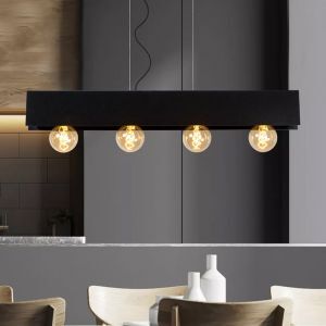 Industriele hanglamp Surtus, Zwart