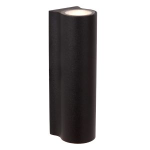 Zwarte up down wandlamp modern, Akra, 6W, 3000K LED, IP54