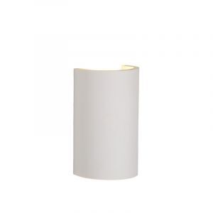 Strakke wandlamp Gipsy, halfrond