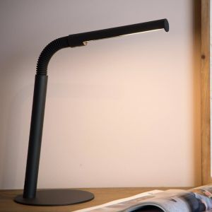 Zwarte bureaulamp Gilly, metaal, met aan/uit schakelaar