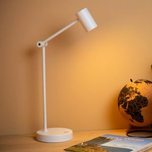 Witte oplaadbare tafellamp modern, Tipik, 3W, 2700K LED, met touchdimmer