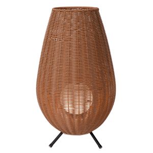 Bruine buiten tafellamp landelijk, Colin, 3W, 3000K LED, IP44, 3-staps dimbaar