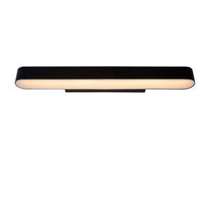 Zwarte moderne wandlamp, Madelon, glas, IP44