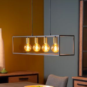 Zwarte hanglamp Ruben, metaal