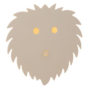 Beige kinderkamer wandlamp modern, Charlie, 5W, dim to warm LED, met touchdimmer