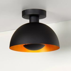 Zwarte moderne plafonniere, Siemon, metaal