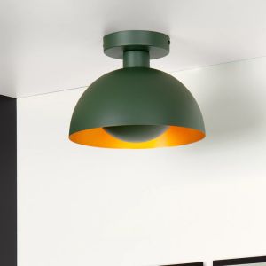 Groene moderne plafonniere, Siemon, metaal