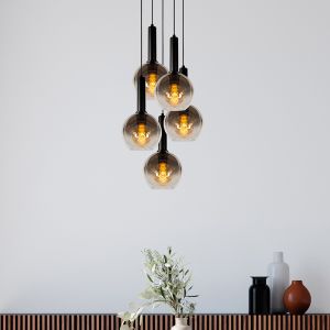 Zwarte hanglamp modern, Marius