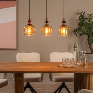 Amberkleurige hanglamp retro, Ilona