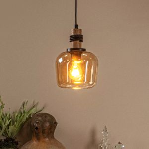 Amberkleurige hanglamp retro, Ilona