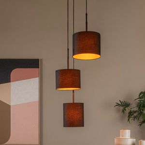 Zwarte hanglamp landelijk, Maya