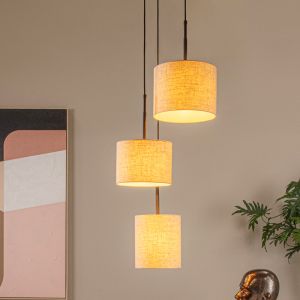Beige hanglamp landelijk, Maya