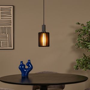Zwarte hanglamp modern, Lambres