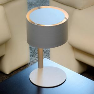 Grijze tafellamp Knulle, Rond