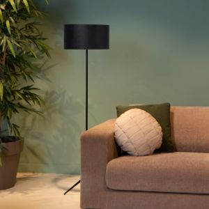 Zwarte vloerlamp modern, Tondo, met schakelaar