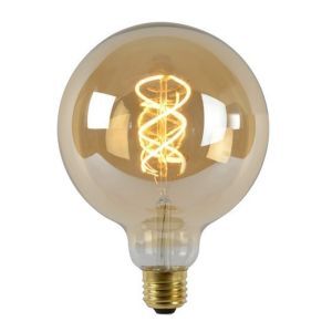 Dimbare E27 LED filament G125 bollamp Extra groot, Extra warm wit, 5 Watt