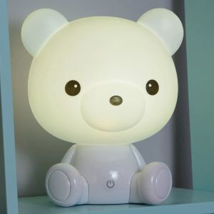 Witte kinderkamer tafellamp, Dodo Beer, 3W, 3000K LED