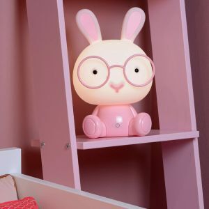 Roze kinderkamer tafellamp, Dodo Konijn, 3W, 4000K LED