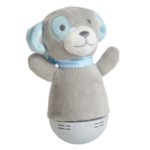 Grijze kinderkamer tafellamp modern, Dolly, 3W, RGB LED, met schakelaar