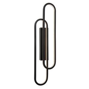 Zwarte wandlamp modern, Thelma, 33W, dim to warm LED